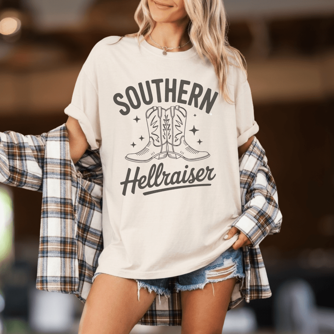 Southern Hellraiser Country Concert Shirt - Sunlit Funlit | Graphic Tees for Country Concert Addicts