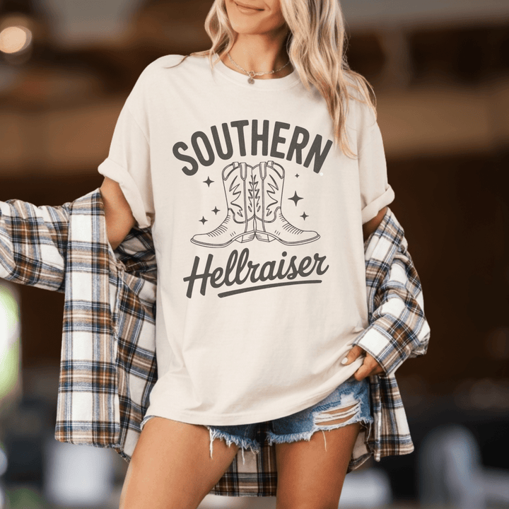 Southern Hellraiser Country Concert Shirt - Sunlit Funlit | Graphic Tees for Country Concert Addicts