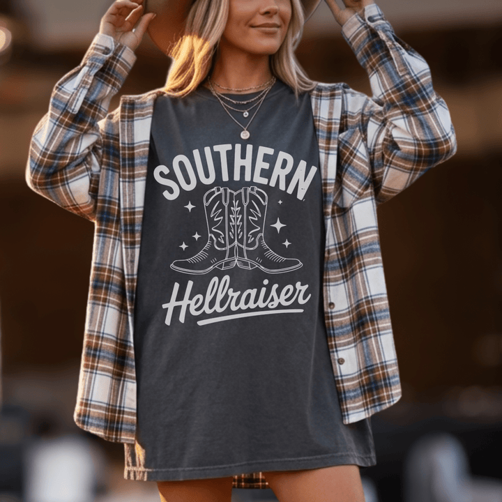 Southern Hellraiser Country Concert Shirt - Sunlit Funlit | Graphic Tees for Country Concert Addicts
