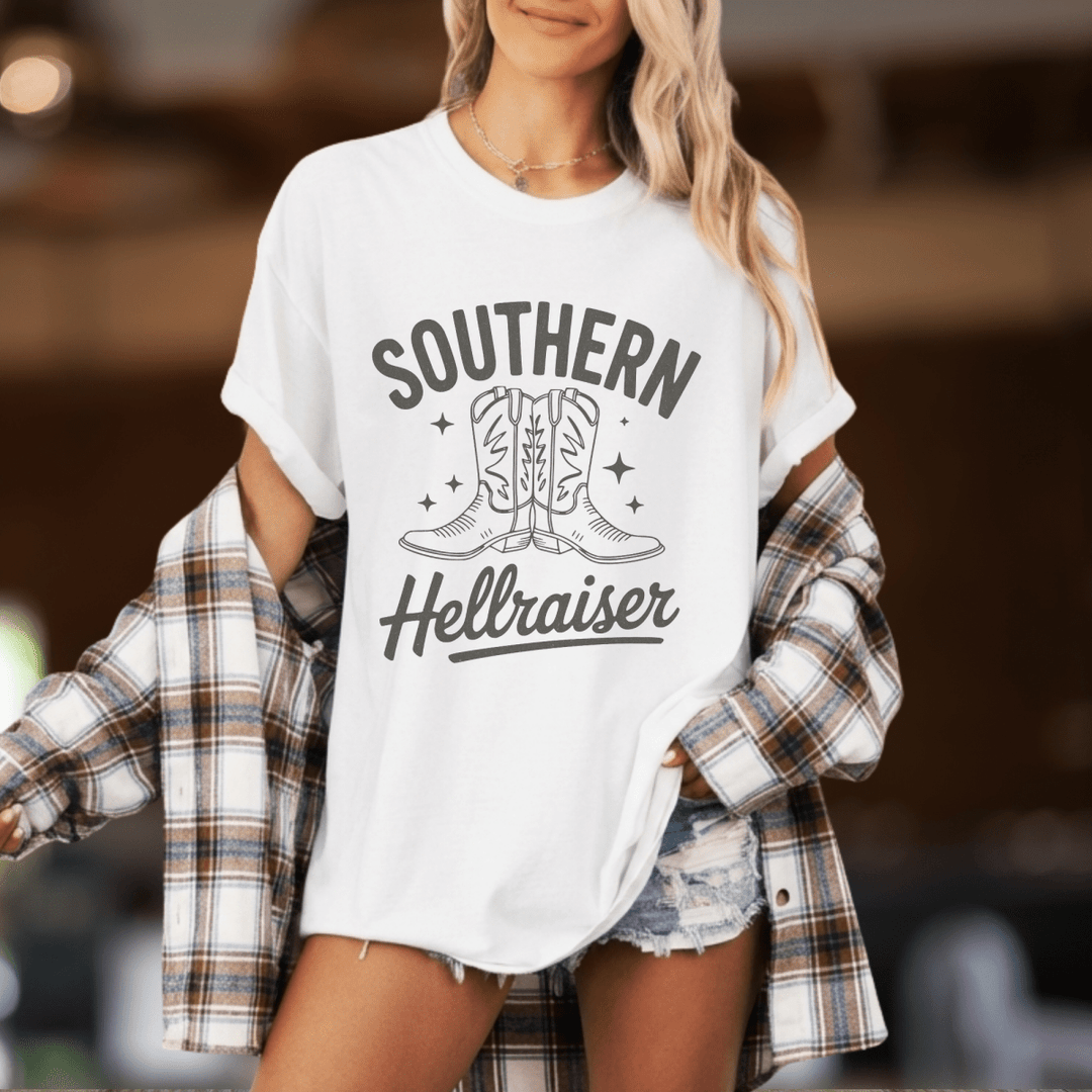 Southern Hellraiser Country Concert Shirt - Sunlit Funlit | Graphic Tees for Country Concert Addicts