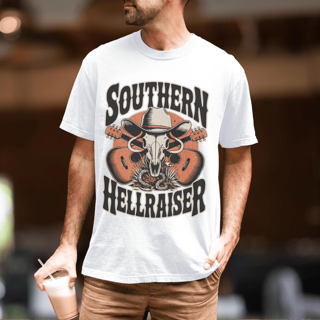 Southern Hellraiser Men's Western Graphic Tee - Sunlit Funlit | Graphic Tees for Country Concert Addicts