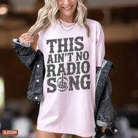 Thumbnail for This Ain't No Radio Song Country Rock Tee - Sunlit Funlit | Graphic Tees for Country Concert Addicts