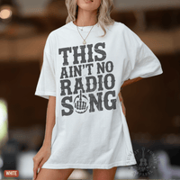 Thumbnail for This Ain't No Radio Song Country Rock Tee - Sunlit Funlit | Graphic Tees for Country Concert Addicts