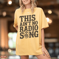 Thumbnail for This Ain't No Radio Song Country Rock Tee - Sunlit Funlit | Graphic Tees for Country Concert Addicts