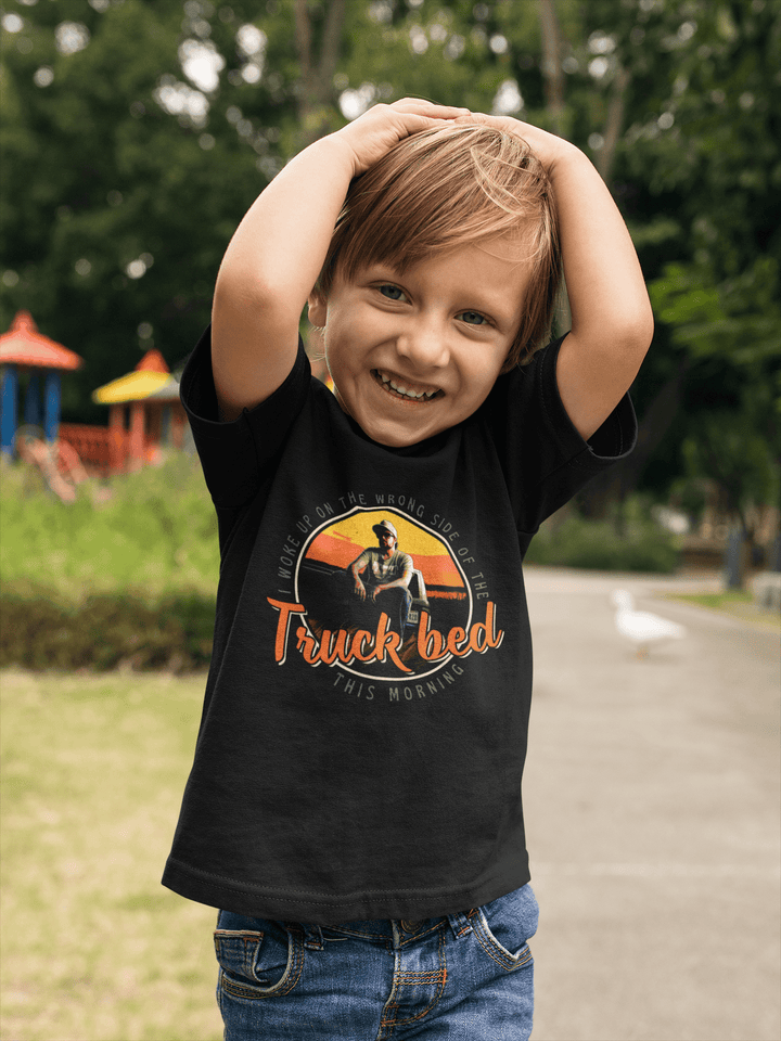 Toddler Truck Bed Country Fan Tee - Sunlit Funlit | Graphic Tees for Country Concert Addicts