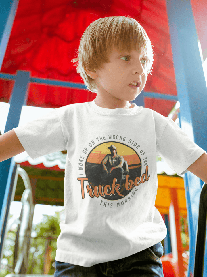 Toddler Truck Bed Country Fan Tee - Sunlit Funlit | Graphic Tees for Country Concert Addicts