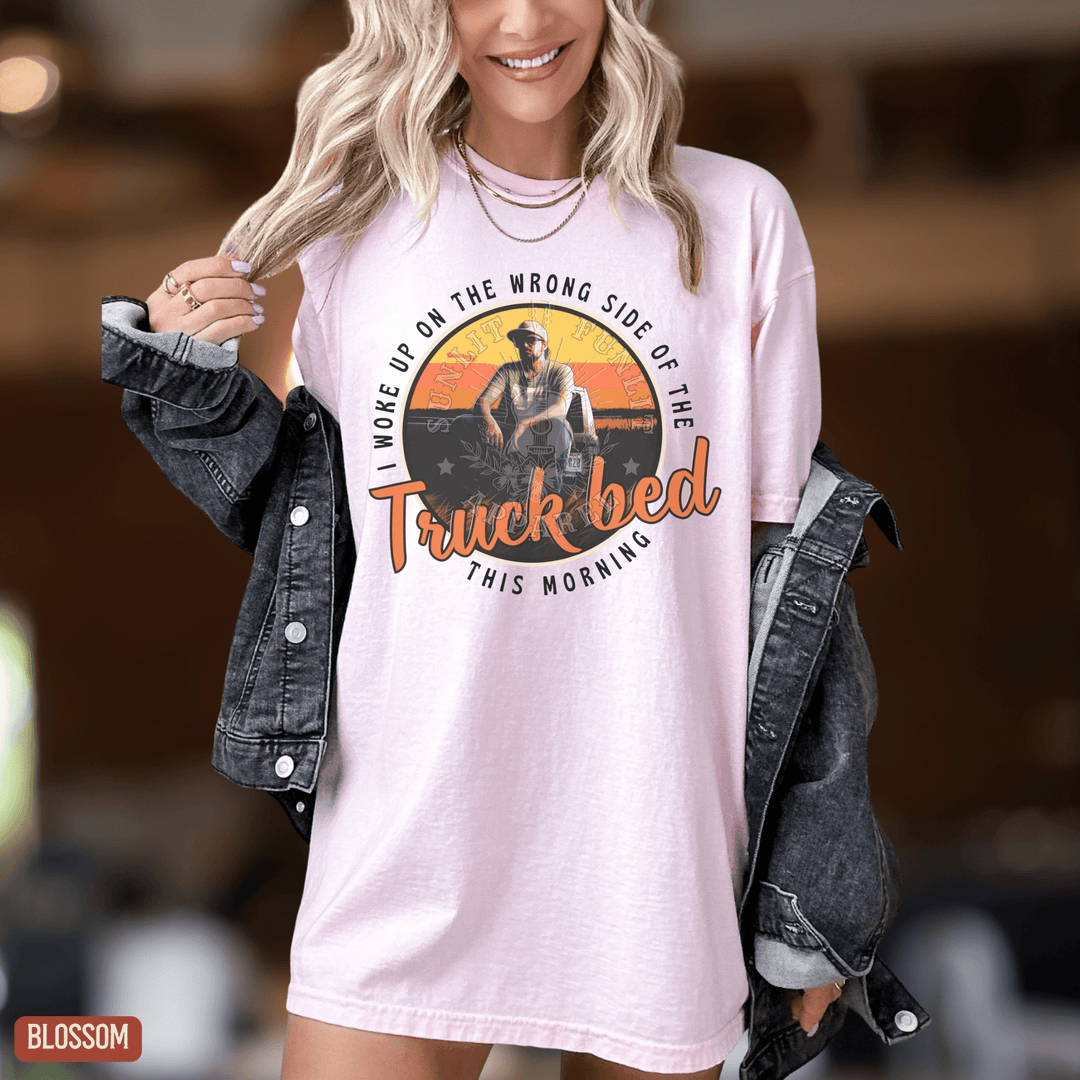 Truck Bed Comfort Colors Bro Country Fan Tee - Sunlit Funlit | Graphic Tees for Country Concert Addicts