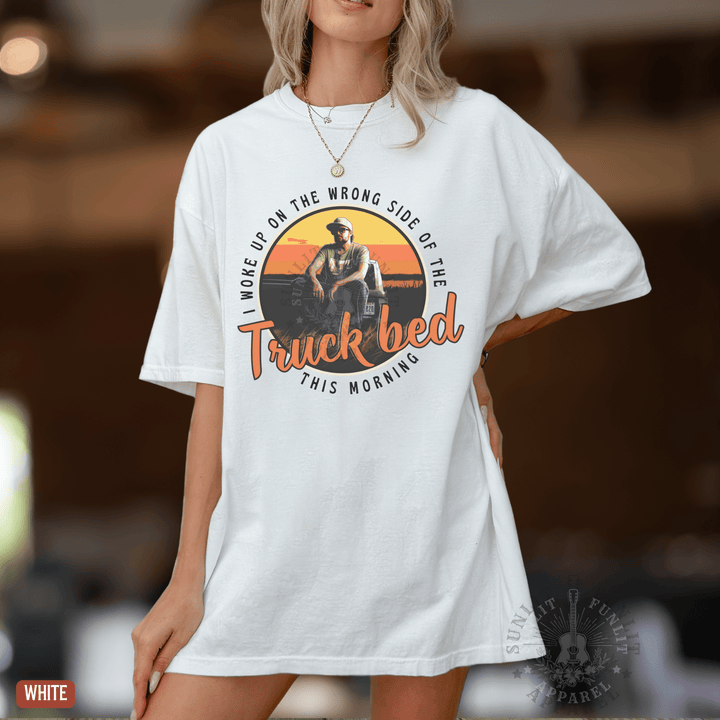 Truck Bed Comfort Colors Bro Country Fan Tee - Sunlit Funlit | Graphic Tees for Country Concert Addicts