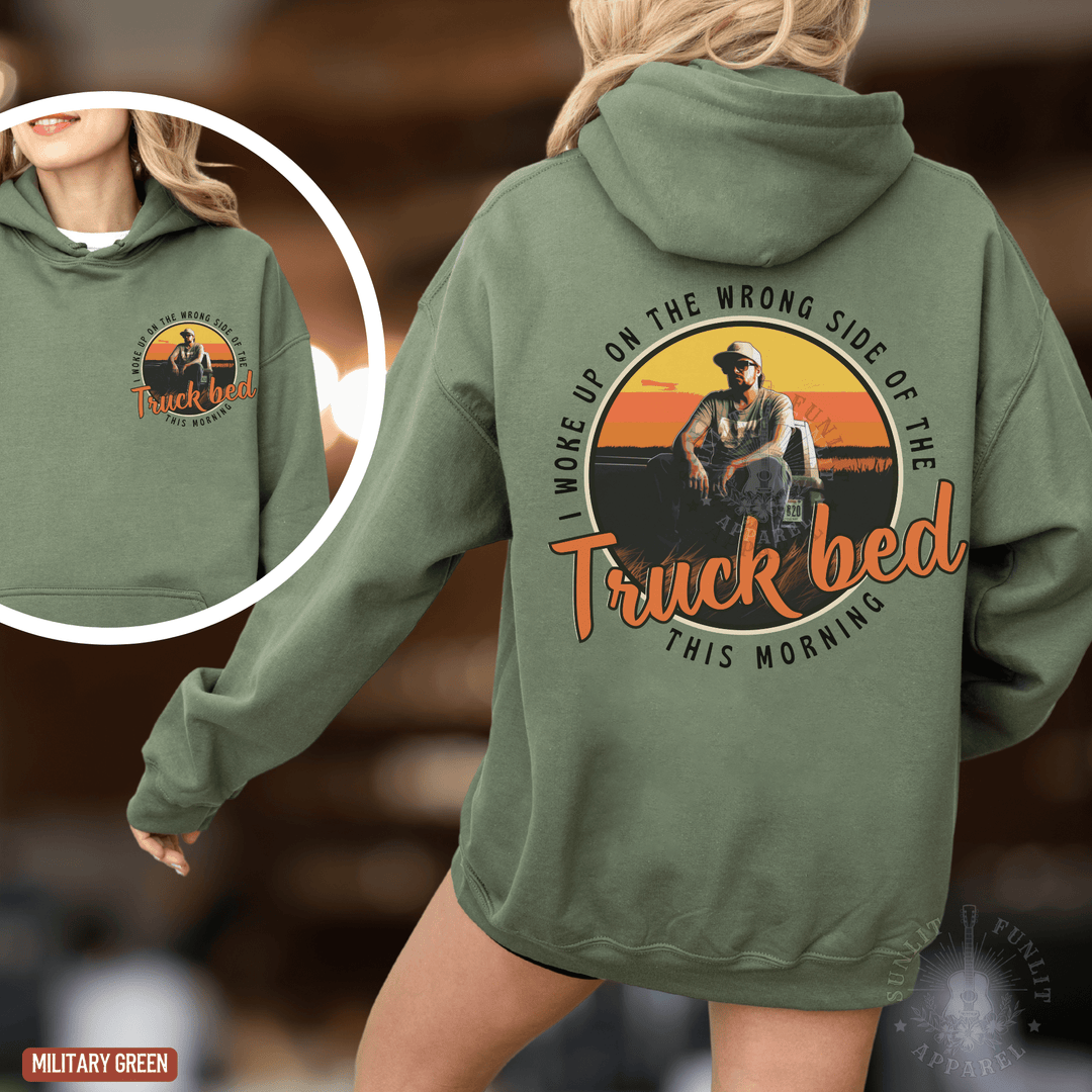 Truck Bed Country Concert Hoodie - Sunlit Funlit | Graphic Tees for Country Concert Addicts