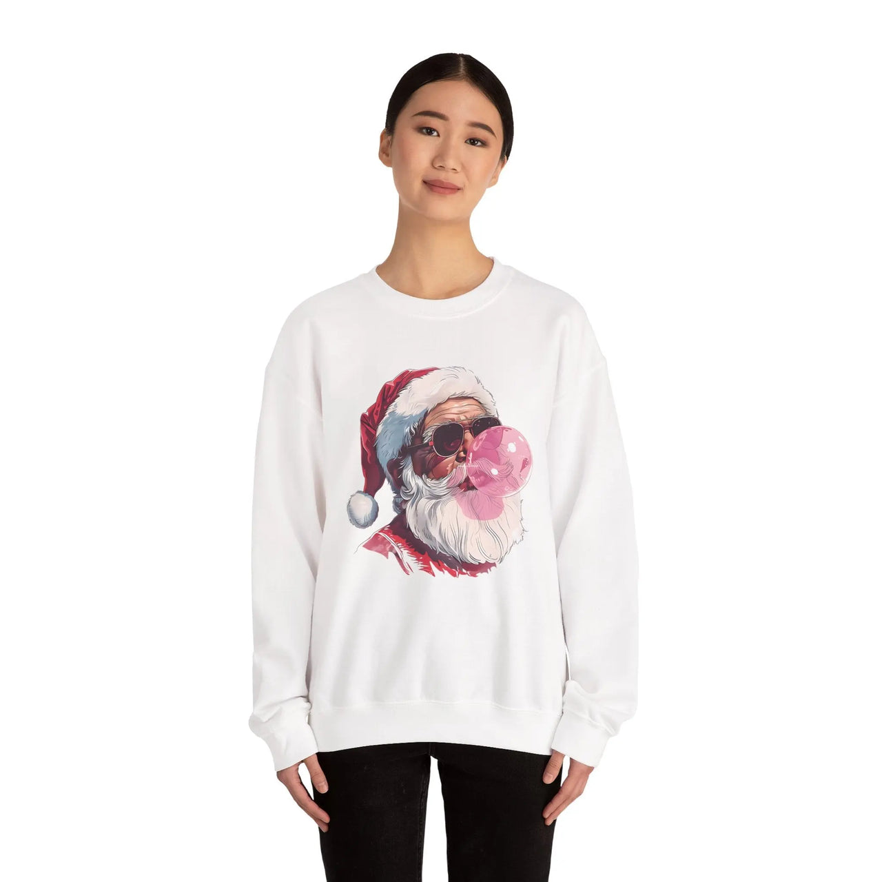 Vintage Santa Bubble Gum Funny Christmas Sweater - Sunlit Funlit Country Music Tees