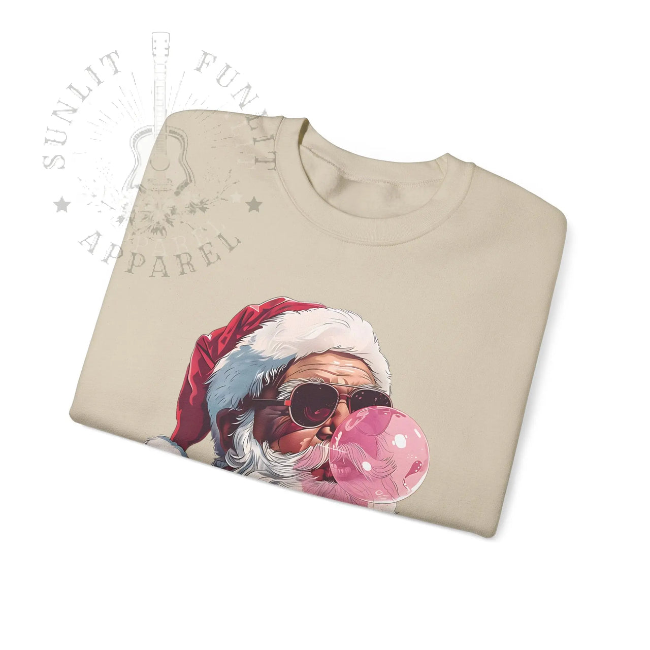 Vintage Santa Bubble Gum Funny Christmas Sweater - Sunlit Funlit Country Music Tees