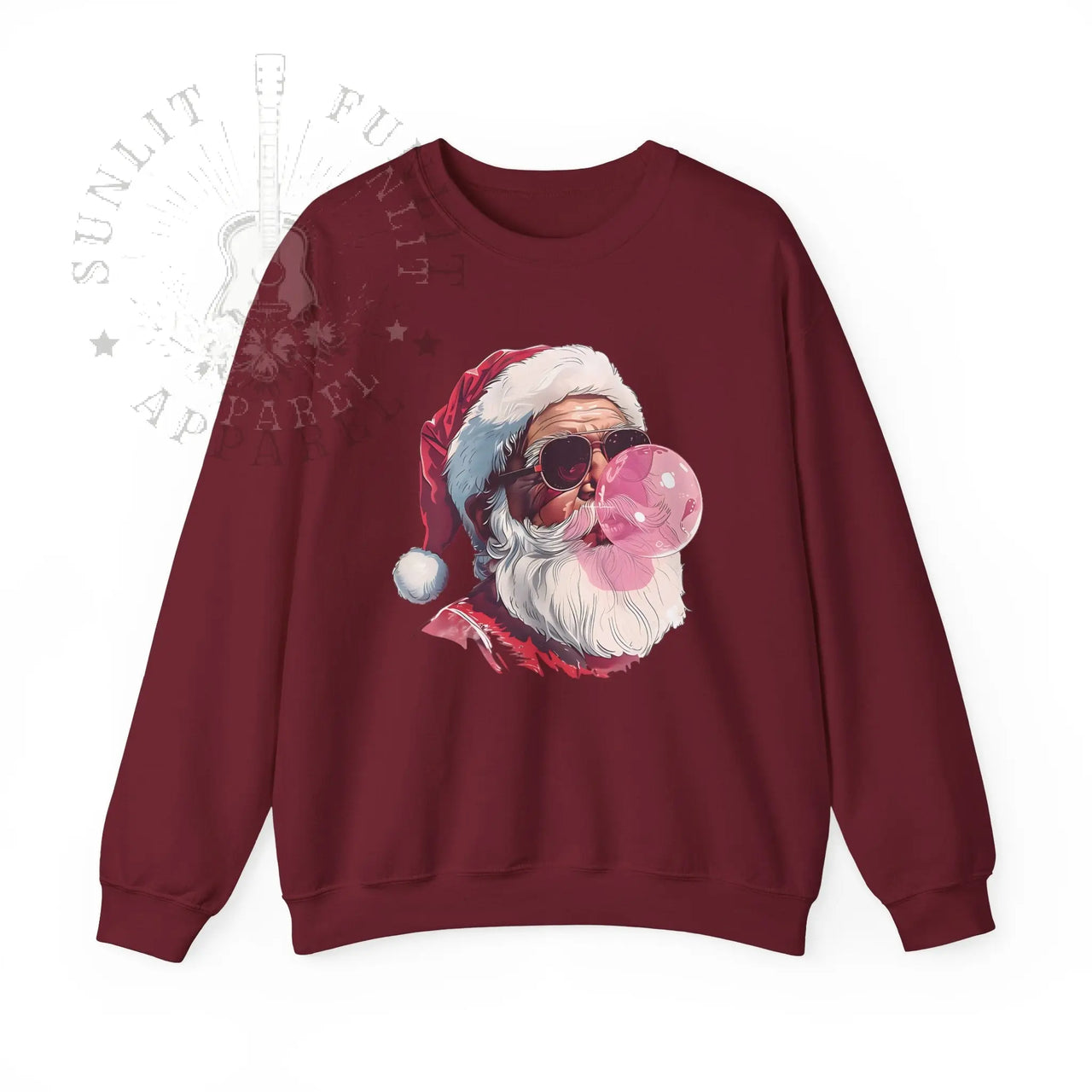 Vintage Santa Bubble Gum Funny Christmas Sweater - Sunlit Funlit Country Music Tees