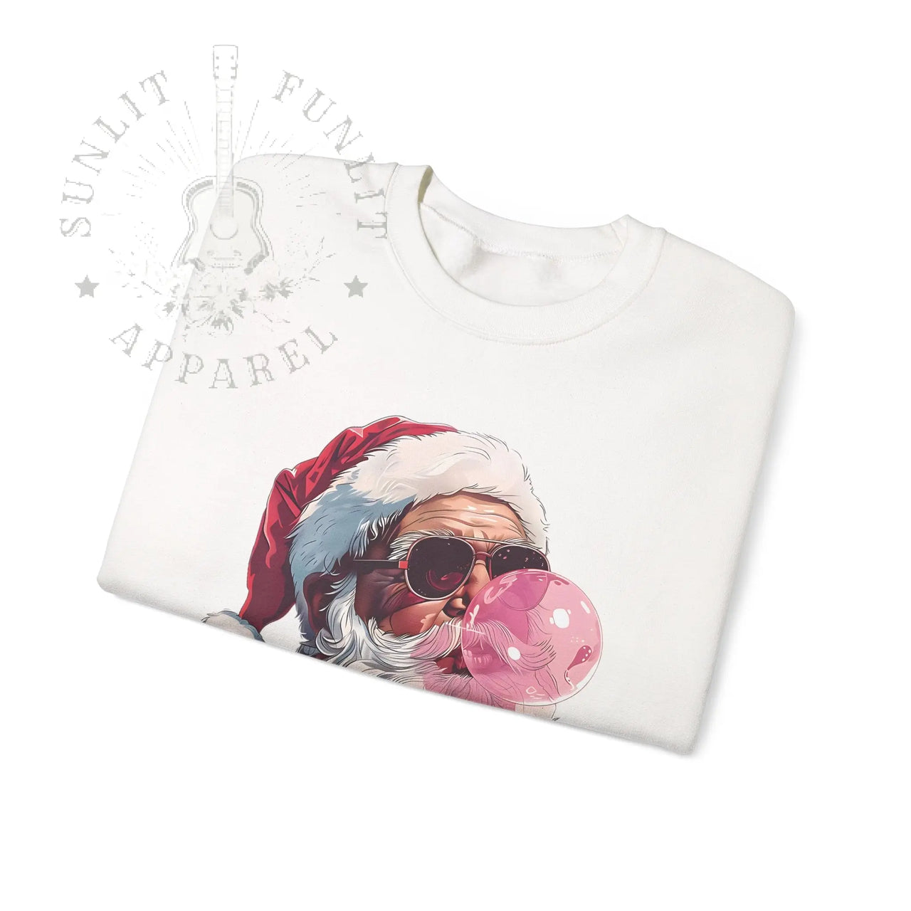 Vintage Santa Bubble Gum Funny Christmas Sweater - Sunlit Funlit Country Music Tees