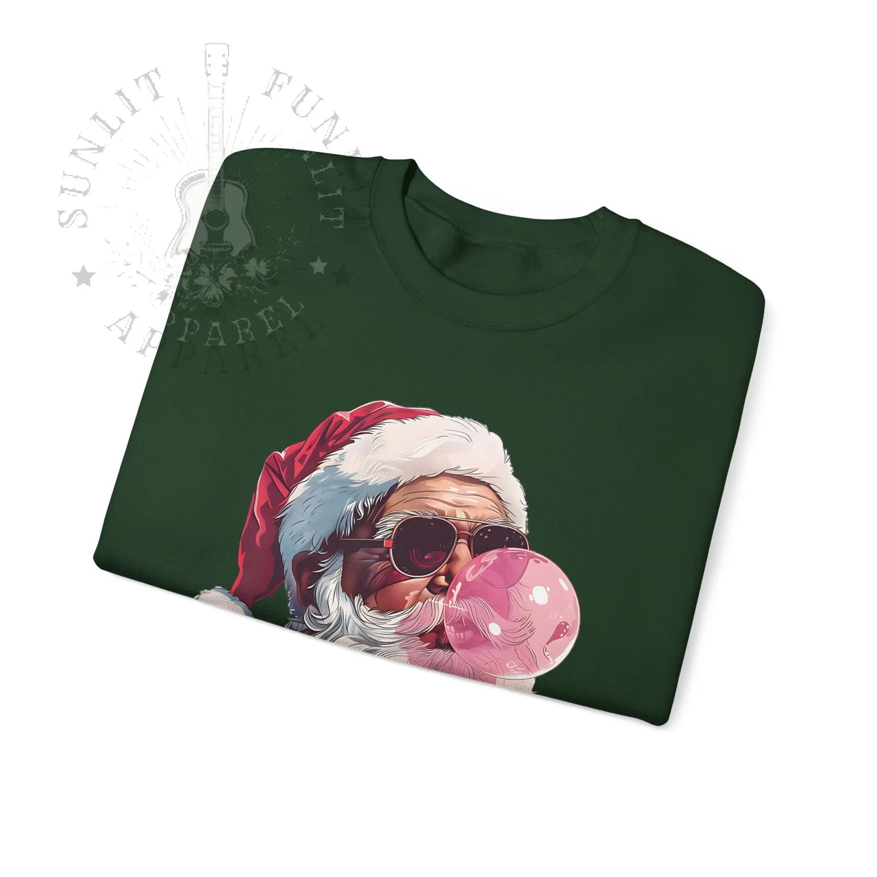 Vintage Santa Bubble Gum Funny Christmas Sweater - Sunlit Funlit Country Music Tees