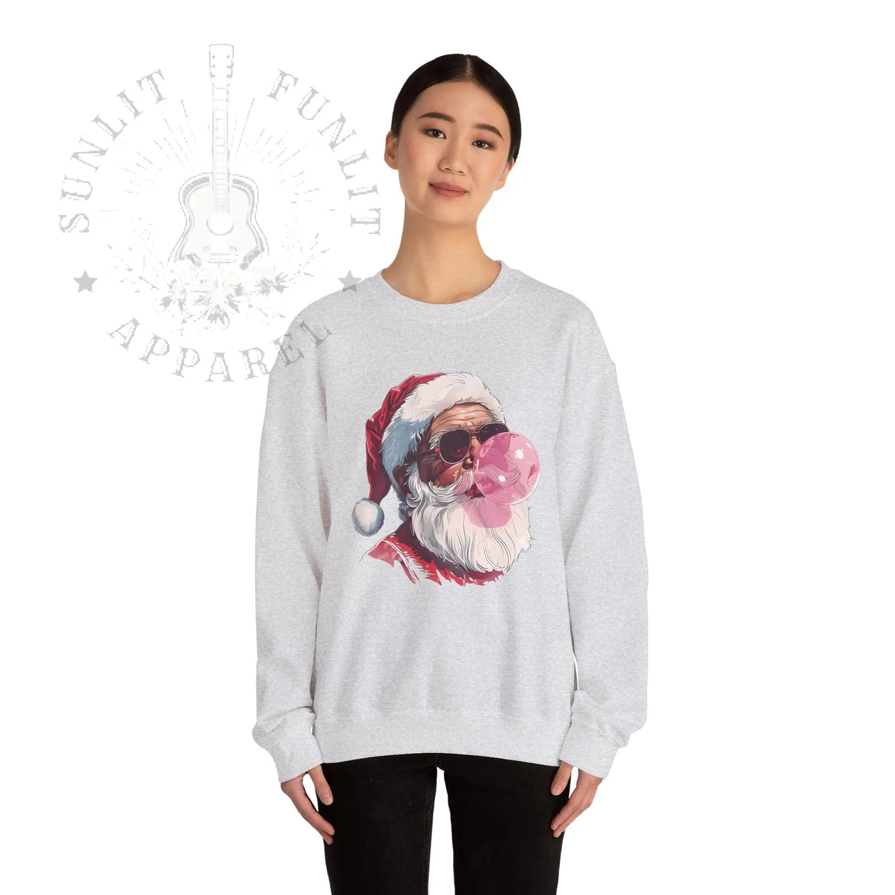Vintage Santa Bubble Gum Funny Christmas Sweater - Sunlit Funlit Country Music Tees