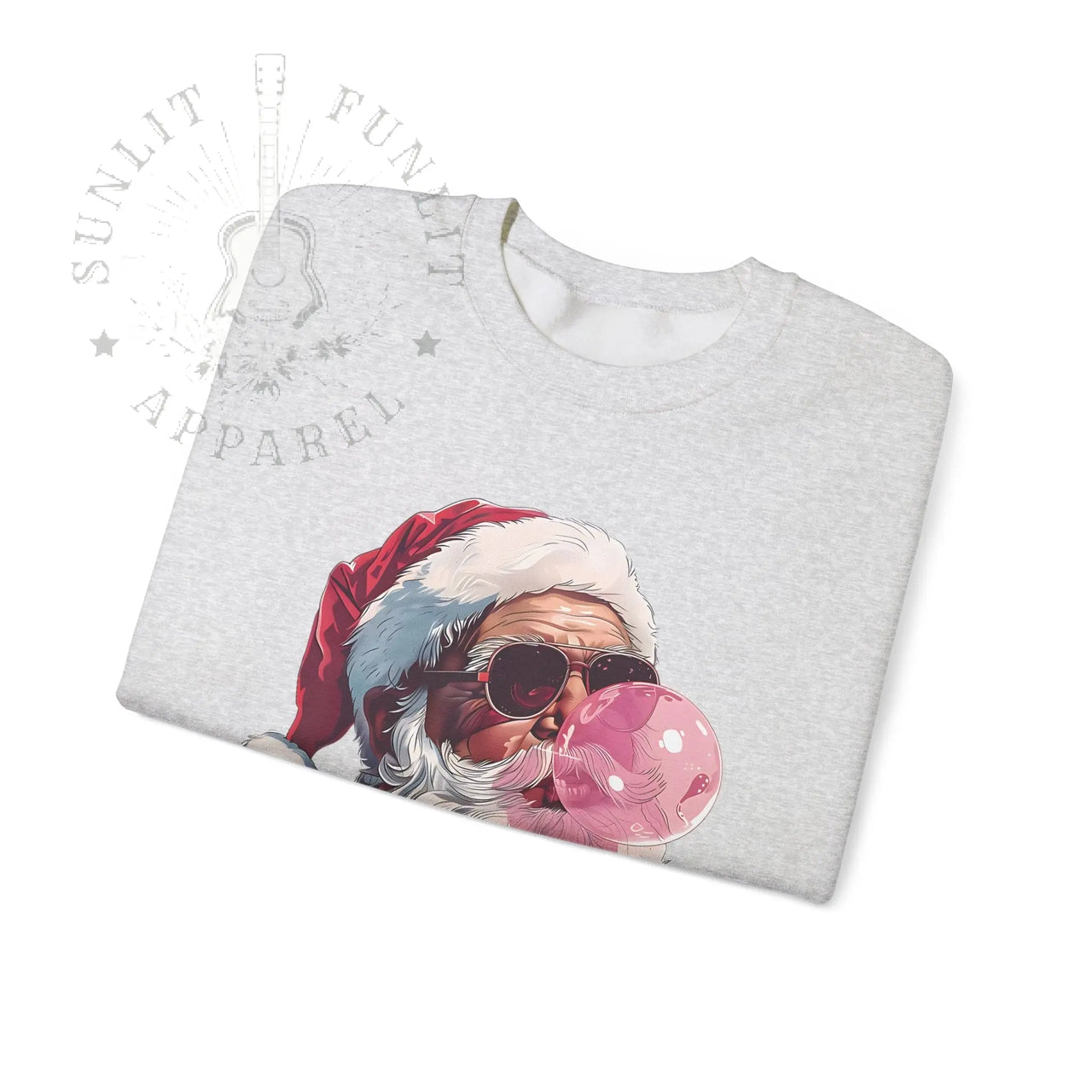 Vintage Santa Bubble Gum Funny Christmas Sweater - Sunlit Funlit Country Music Tees