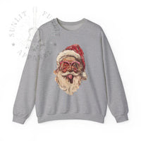 Thumbnail for Vintage Santa Tongue Christmas Sweater - Sunlit Funlit Country Music Tees