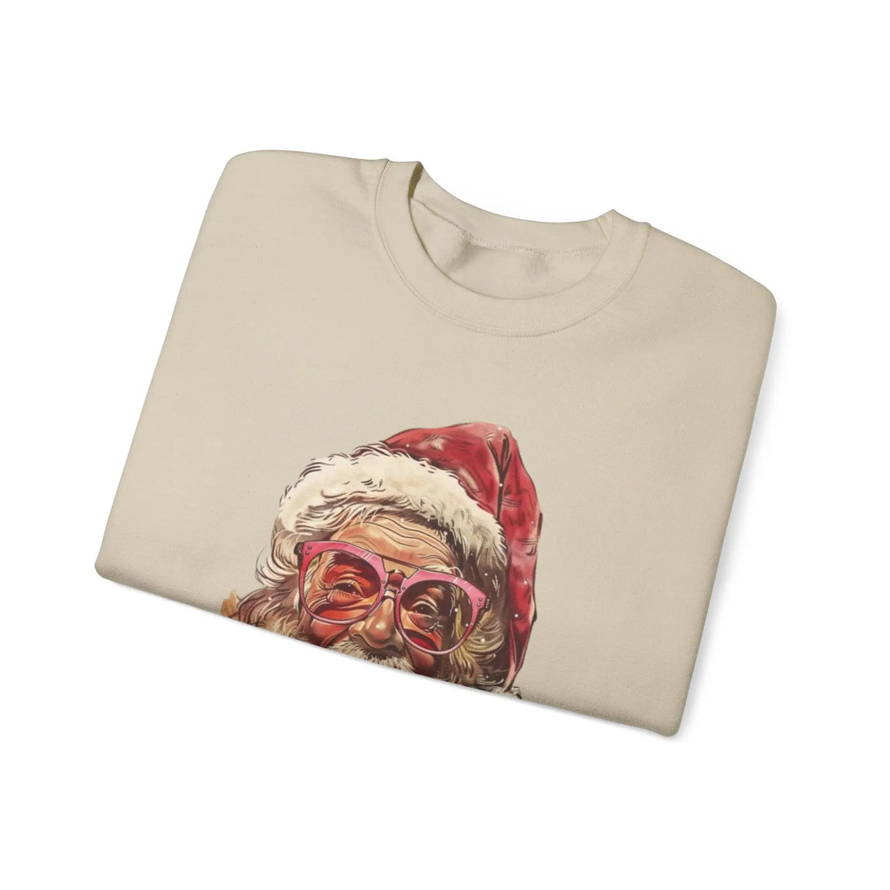 Vintage Santa Tongue Christmas Sweater - Sunlit Funlit Country Music Tees