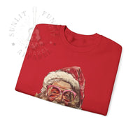 Thumbnail for Vintage Santa Tongue Christmas Sweater - Sunlit Funlit Country Music Tees