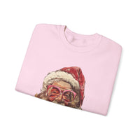 Thumbnail for Vintage Santa Tongue Christmas Sweater - Sunlit Funlit Country Music Tees