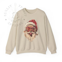 Thumbnail for Vintage Santa Tongue Christmas Sweater - Sunlit Funlit Country Music Tees