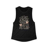 Thumbnail for Wallen Angel Outlaw Muscle Tank - Sunlit Funlit Country Music Tees