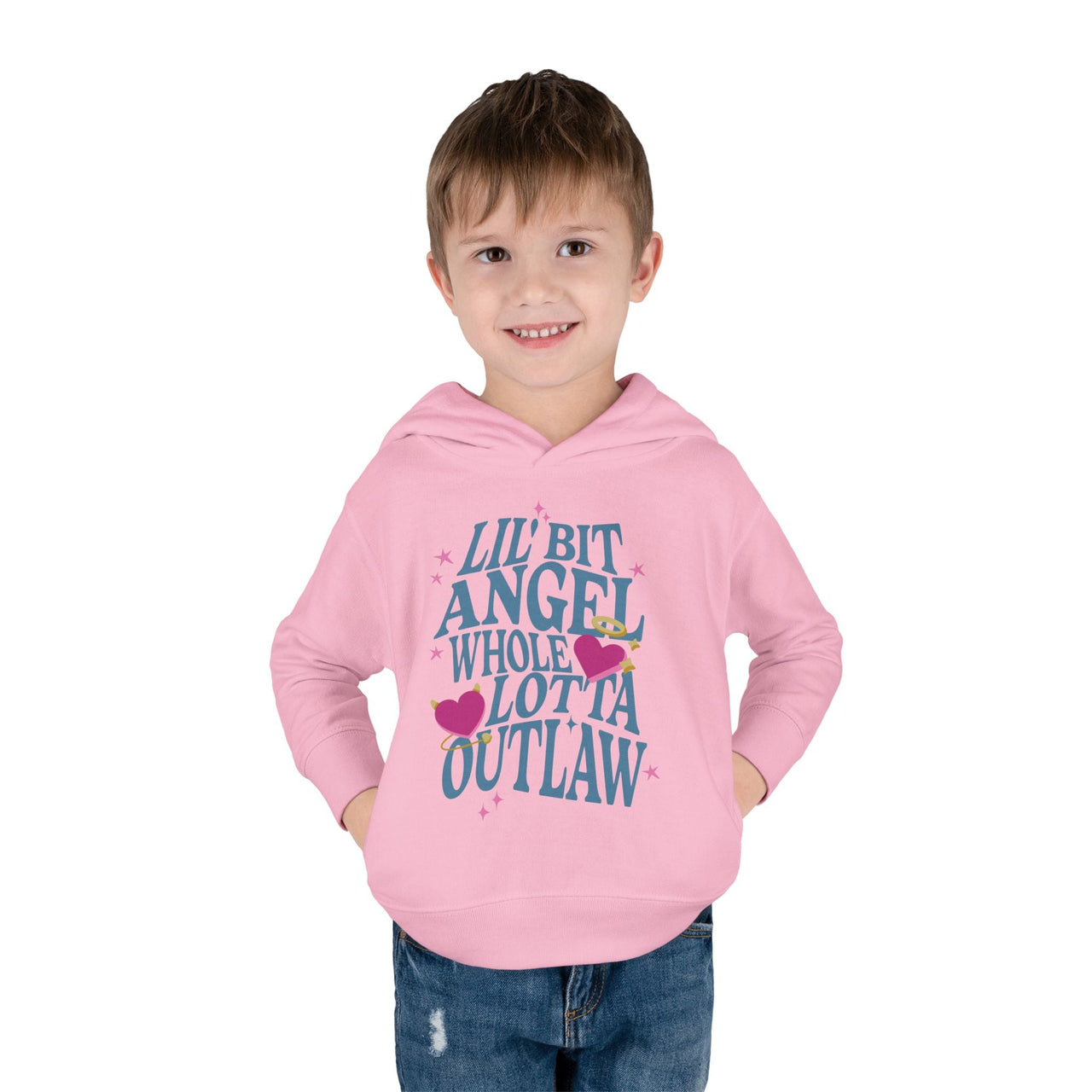 Wallen Angel Outlaw Toddler Hoodie - Sunlit Funlit Country Music Tees