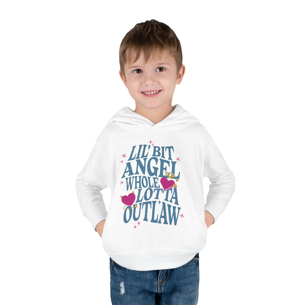 Wallen Angel Outlaw Toddler Hoodie - Sunlit Funlit Country Music Tees