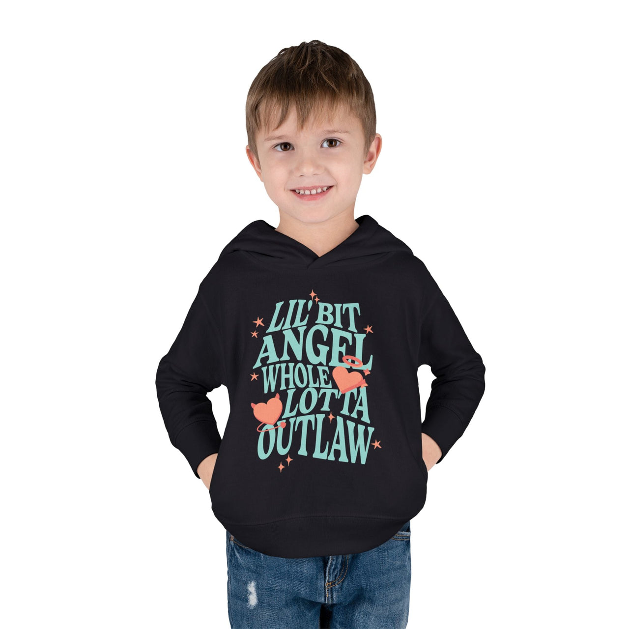 Wallen Angel Outlaw Toddler Hoodie - Sunlit Funlit Country Music Tees