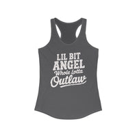 Thumbnail for Wallen Angel Outlaw Western Racerback Tank - Sunlit Funlit Country Music Tees