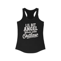 Thumbnail for Wallen Angel Outlaw Western Racerback Tank - Sunlit Funlit Country Music Tees