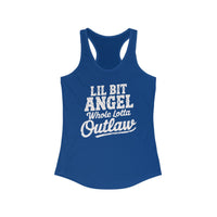 Thumbnail for Wallen Angel Outlaw Western Racerback Tank - Sunlit Funlit Country Music Tees