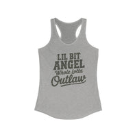 Thumbnail for Wallen Angel Outlaw Western Racerback Tank - Sunlit Funlit Country Music Tees