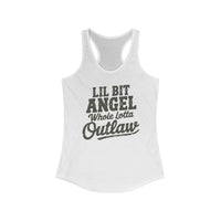 Thumbnail for Wallen Angel Outlaw Western Racerback Tank - Sunlit Funlit Country Music Tees