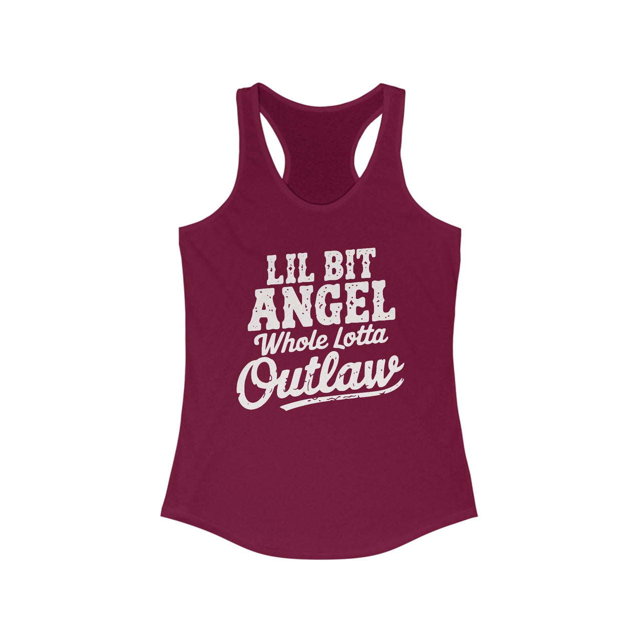 Wallen Angel Outlaw Western Racerback Tank - Sunlit Funlit Country Music Tees