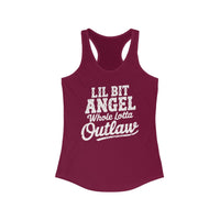 Thumbnail for Wallen Angel Outlaw Western Racerback Tank - Sunlit Funlit Country Music Tees