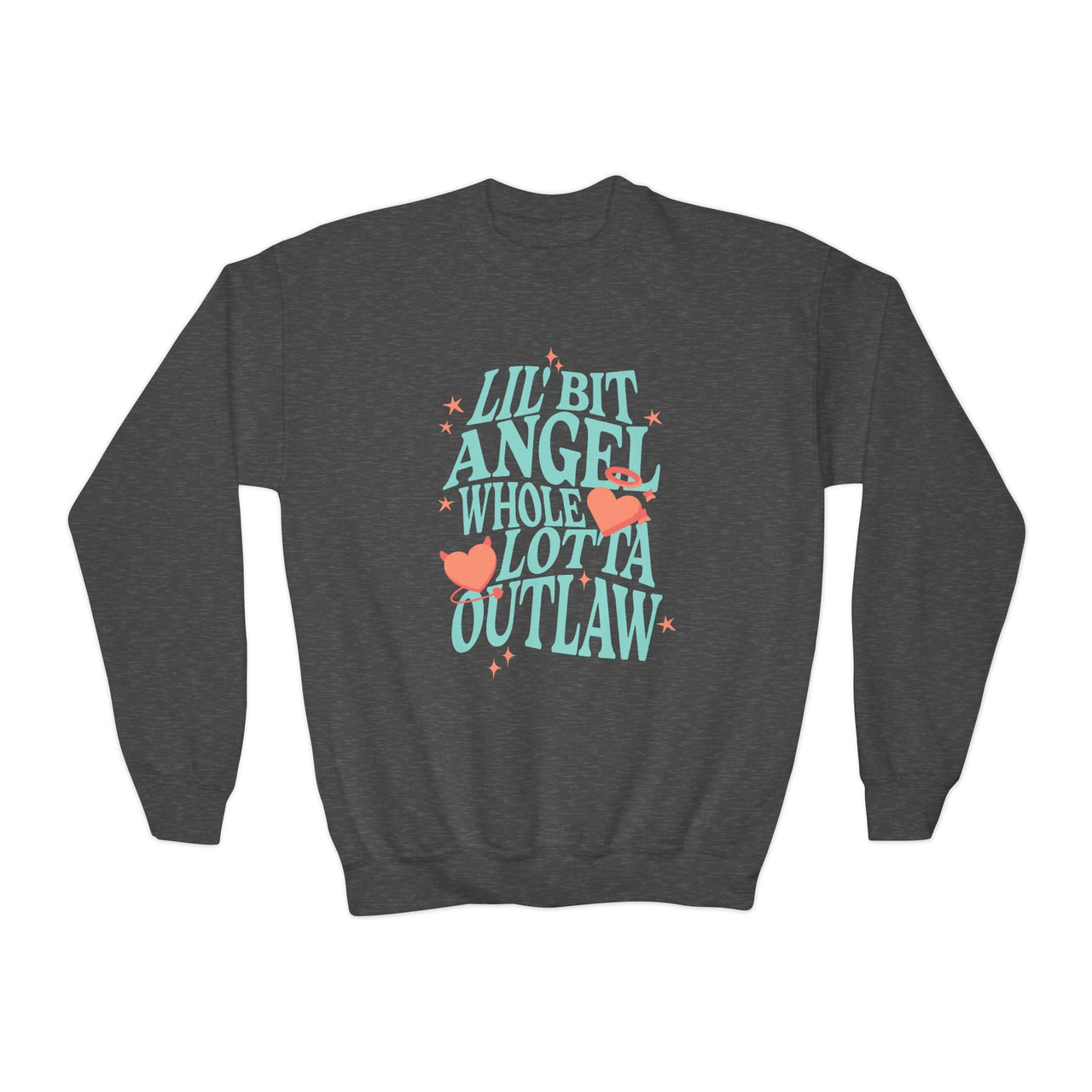 Wallen Angel Outlaw Youth Sweatshirt - Sunlit Funlit Country Music Tees