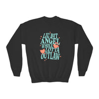 Thumbnail for Wallen Angel Outlaw Youth Sweatshirt - Sunlit Funlit Country Music Tees