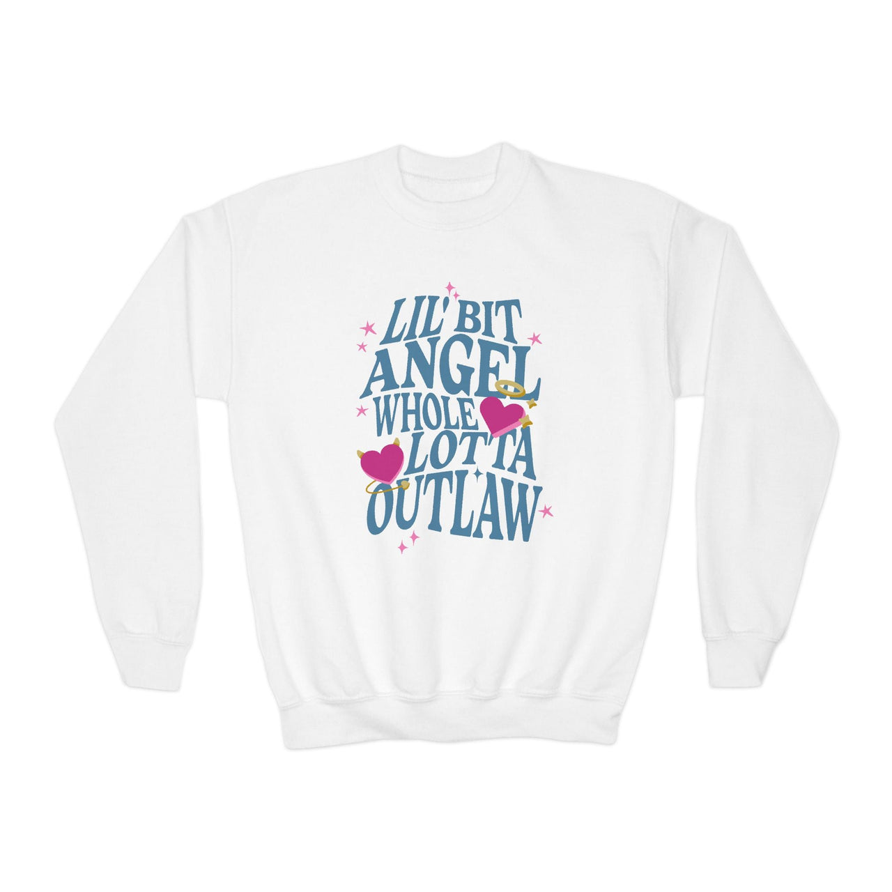 Wallen Angel Outlaw Youth Sweatshirt - Sunlit Funlit Country Music Tees