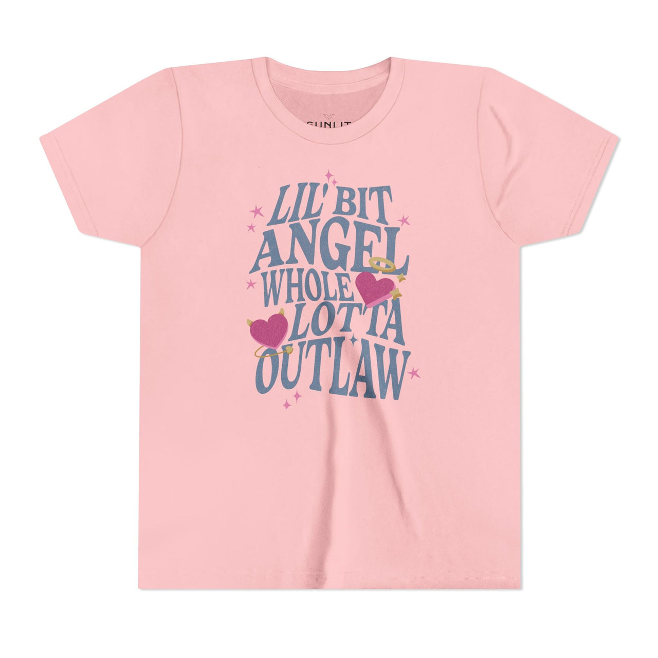 Wallen Angel Outlaw Youth Tee - Sunlit Funlit Country Music Tees