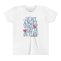 Thumbnail for Wallen Angel Outlaw Youth Tee - Sunlit Funlit Country Music Tees