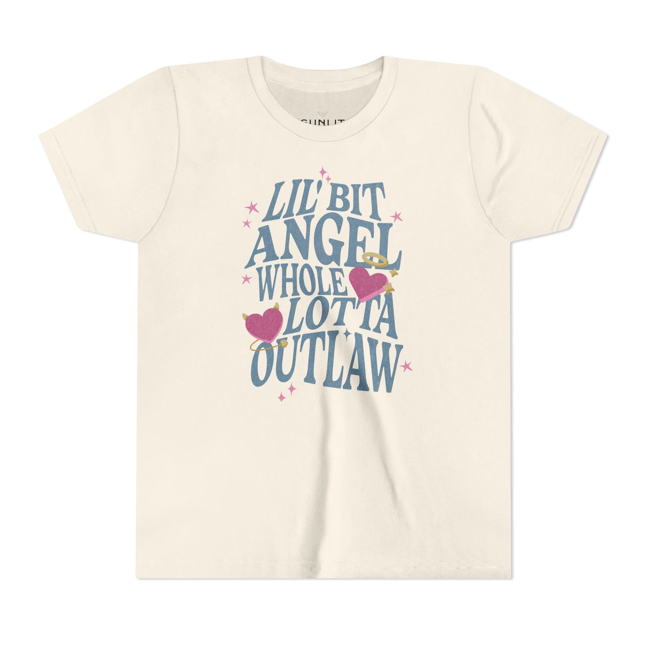 Wallen Angel Outlaw Youth Tee - Sunlit Funlit Country Music Tees