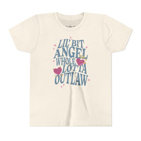 Thumbnail for Wallen Angel Outlaw Youth Tee - Sunlit Funlit Country Music Tees