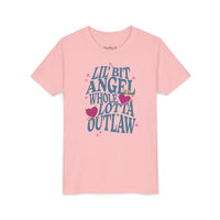 Thumbnail for Wallen Angel Outlaw Youth Tee - Sunlit Funlit Country Music Tees
