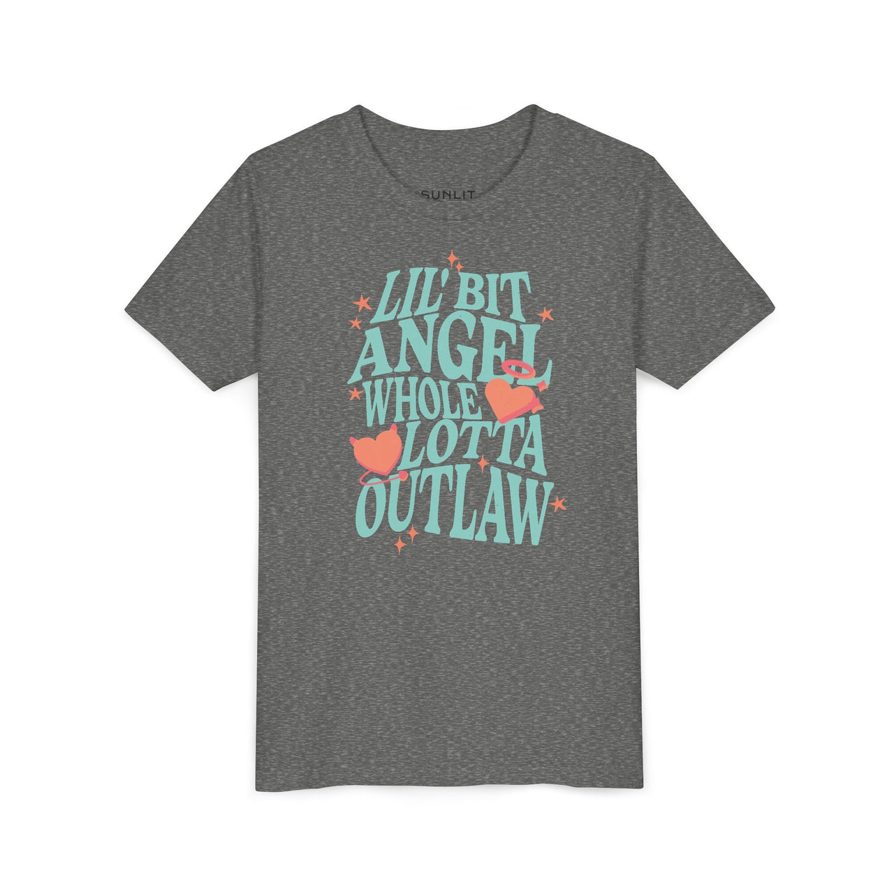 Wallen Angel Outlaw Youth Tee - Sunlit Funlit Country Music Tees