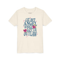 Thumbnail for Wallen Angel Outlaw Youth Tee - Sunlit Funlit Country Music Tees