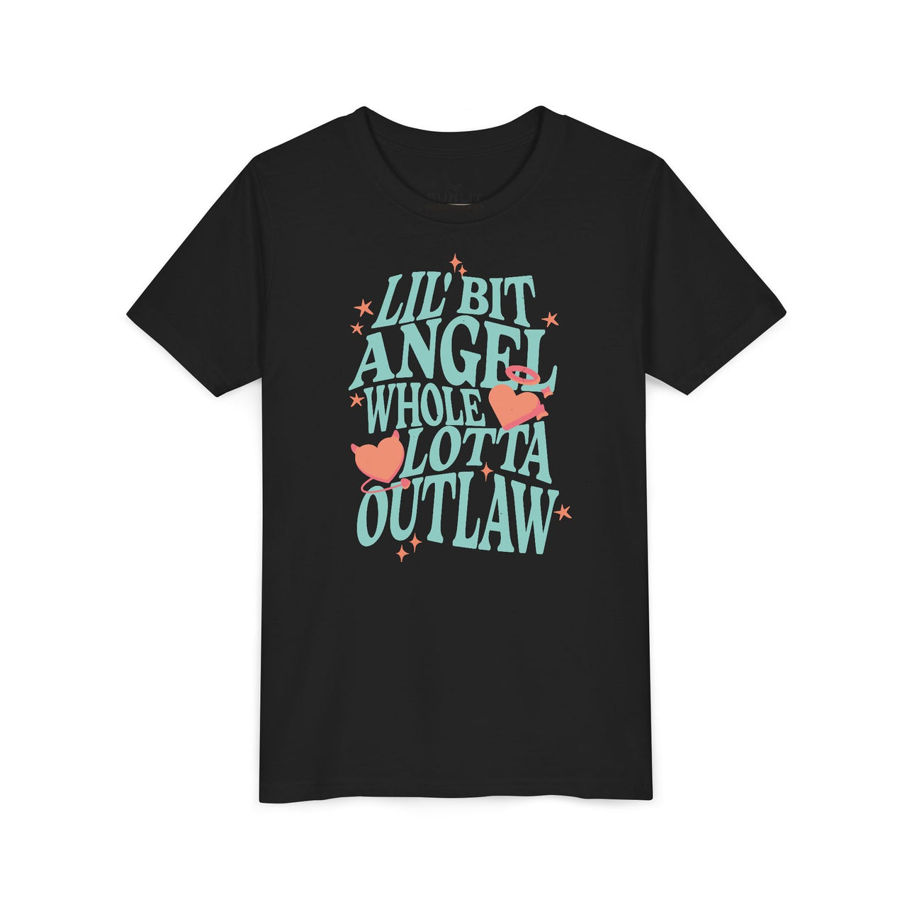 Wallen Angel Outlaw Youth Tee - Sunlit Funlit Country Music Tees