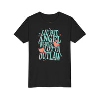 Thumbnail for Wallen Angel Outlaw Youth Tee - Sunlit Funlit Country Music Tees