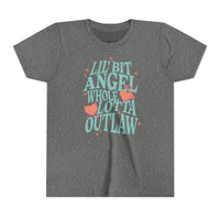 Thumbnail for Wallen Angel Outlaw Youth Tee - Sunlit Funlit Country Music Tees