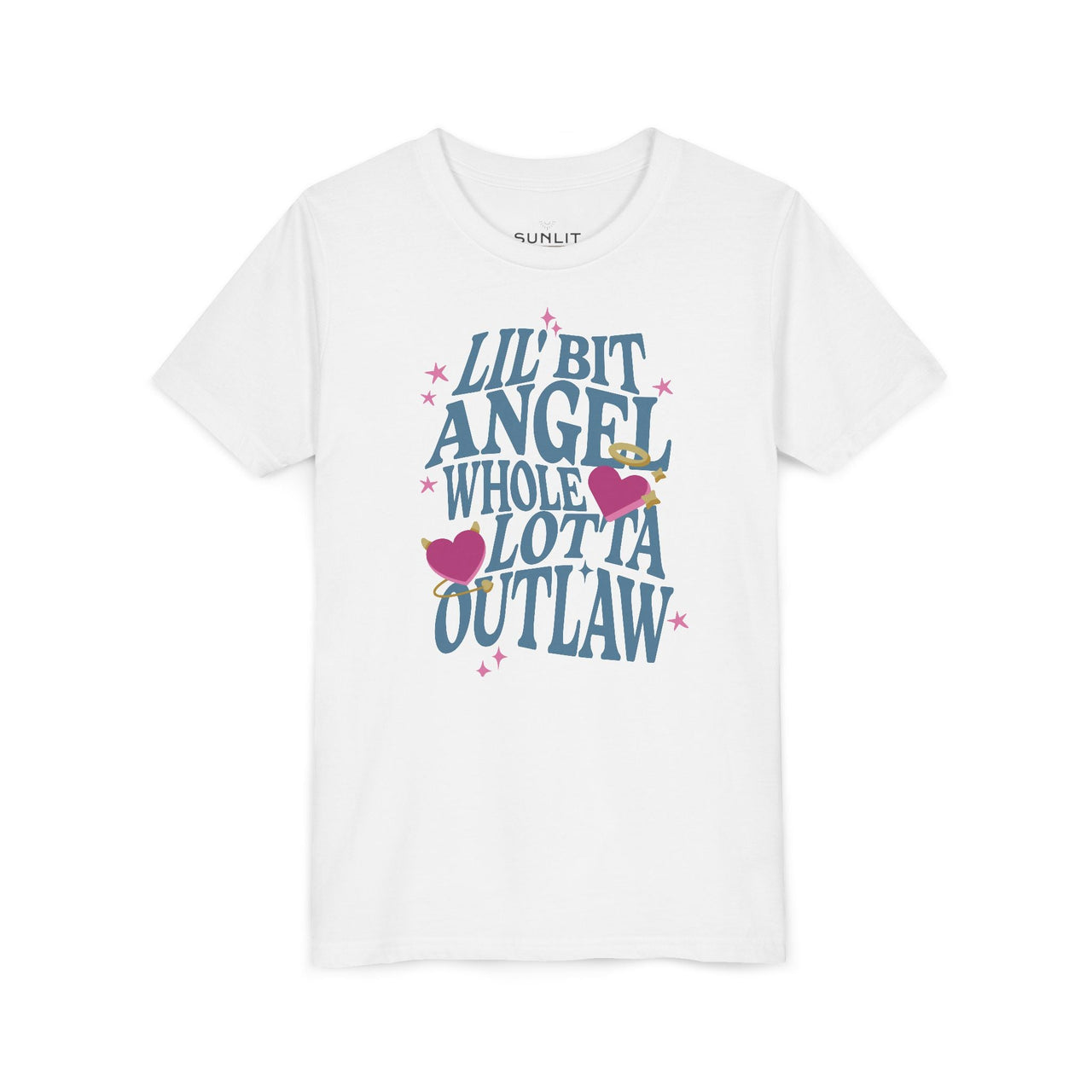 Wallen Angel Outlaw Youth Tee - Sunlit Funlit Country Music Tees